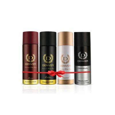 Denver Caliber, Imperial, Black Code & Honour Nano Deo – 50ml (Pack of 4) for Men