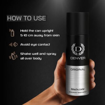 Denver Black Code Deo For Man - 150ml