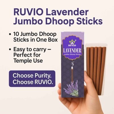 Ruvio Rose, Mogra, Lavender, Sandal Incense Stick (10stickX12pack) - 120Stick