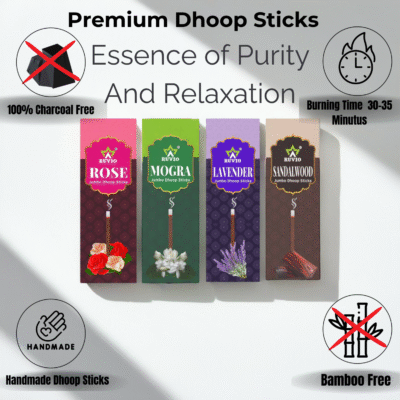 Ruvio Rose, Mogra, Lavender, Sandal Incense Stick (10stickX12pack) - 120Stick