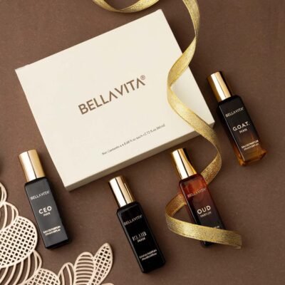 Bella Vita Luxury Long Lasting Men Gift Set | Perfume for Man | 4x20ml | Gifts for Men | Woody, Citrusy, Oud, Premium Fragrance Scent | KLUB, OUD, CEO, G.O.A.T