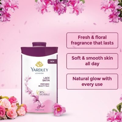 Yardley London Lace & Satin Talc – 100g