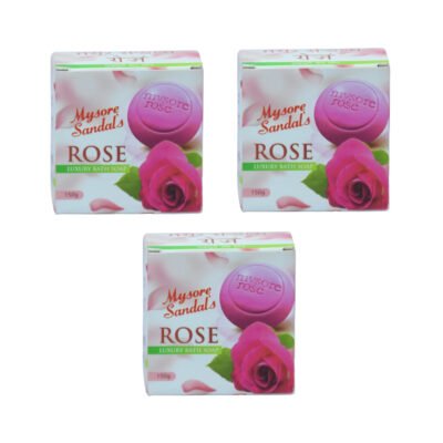 Mysore Sandal Rose Soap 150g (Pack of 3)