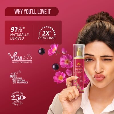 Yardley London Fine Fragrance Mist – Alpine Rose & Black Currant (250 ml)