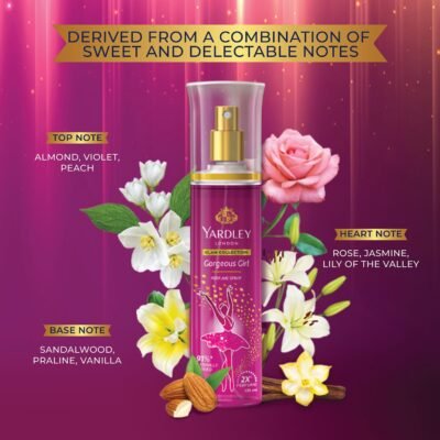 Yardley London Glam Collection – Gorgeous Girl Perfume Spray (135 ml)